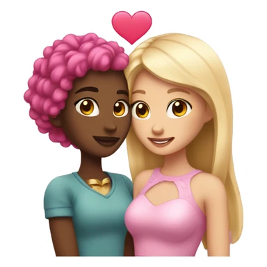 Besties with pinky heart sticker