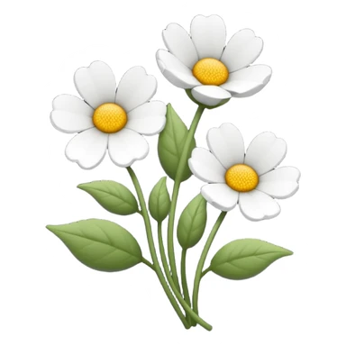 Flores negras y blancas sticker