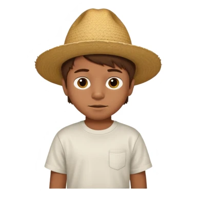 A 6 year old mexican boy with brown hair without the hat sticker