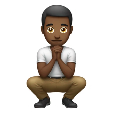 Man squatting sticker