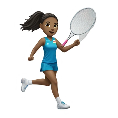 summer olympics girl badminton sticker