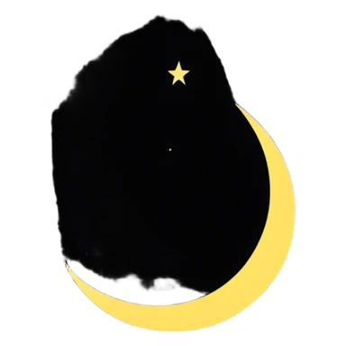 Night moon will stars sticker