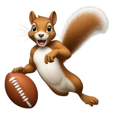 Squirrel playing football  sticker