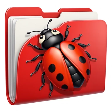  file folder with ladybug picture  sticker