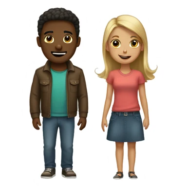 Guy and girl in-love sticker