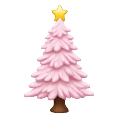 Baby pink aesthetic Christmas tree sticker