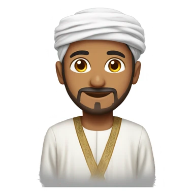 Omani with traditional clothes sticker
