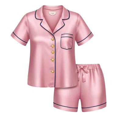 Light pink silk pyjamas set sticker