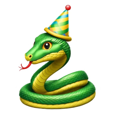 PARTY HAT SNAKE sticker