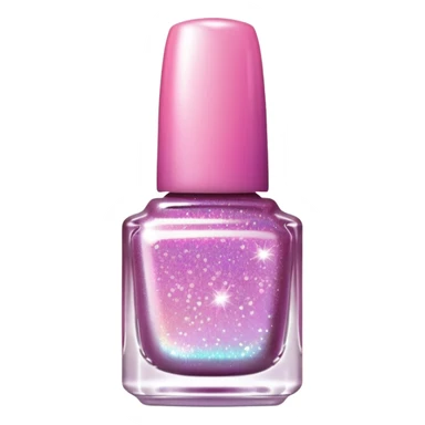 Pink glitter nail polish sticker