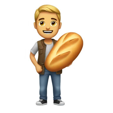 guy with bread sticker