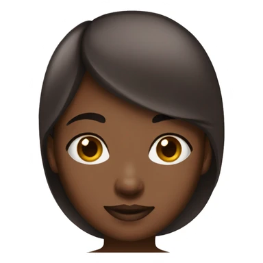 Girl medium dark skin rolling eyes sticker