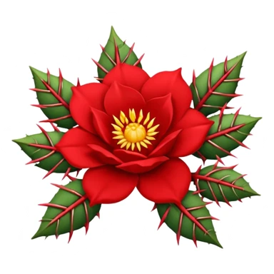  flower with thorns sticker