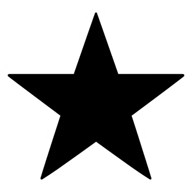 simple black star icon sticker