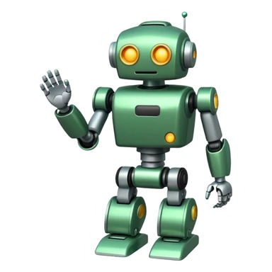 Jet-arm green, Toy Robot. sticker