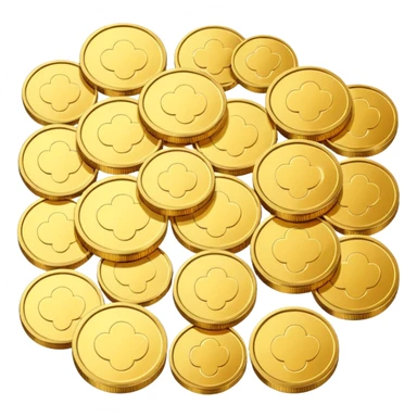 coins gold sticker