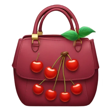 Purse with cherry on it sticker