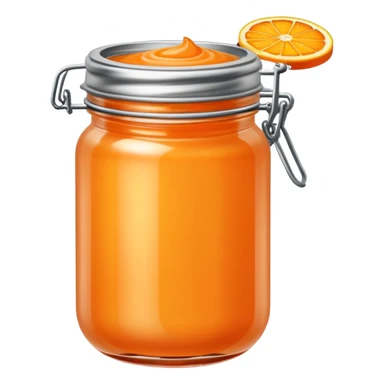 orange beauty creme in jar sticker
