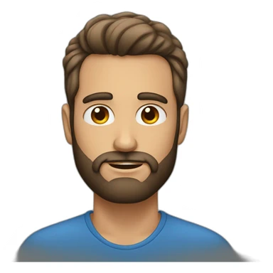 Hombre de 30 años con pelo y media barba sticker