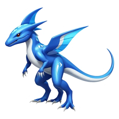 Shiny Glossy Oily Futuristic Latios-Gabite-Amaura-Salandit-Helioptile-fusion (full body) sticker