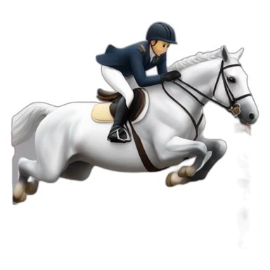 Horse jumping 1 meter sticker