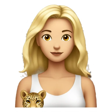 girl with leopard sticker