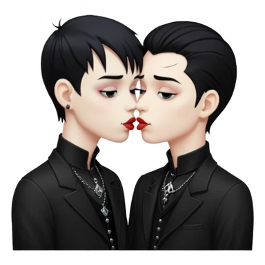 Goth Boys kissing sticker