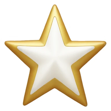 Half gold star half white star sticker