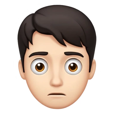 Confused guy with dark hair sticker