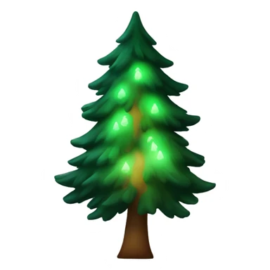 pine tree glowing sticker