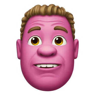 Pink shrek sticker