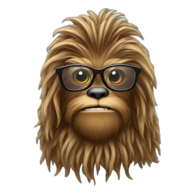 Wooki with glasses and PC sticker