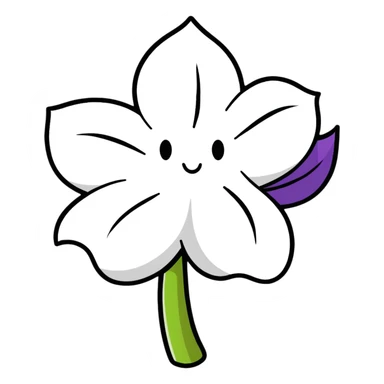 sad flower with a sad face sticker