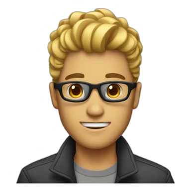 A guy with a cool hairstyle sticker