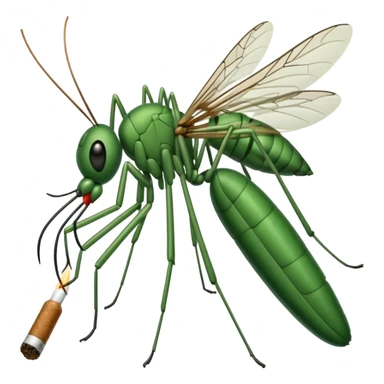 mosquito aedes fumando un cigarro sticker