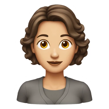 Femme 50 ans brune cheveux mi-long sticker