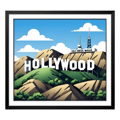 hollywood sign sticker