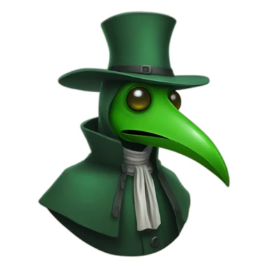 green plague doctor sticker