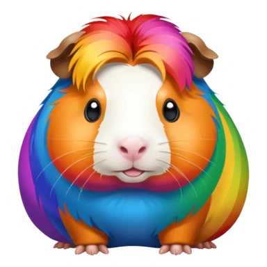 rainbow colored guinea pig sticker