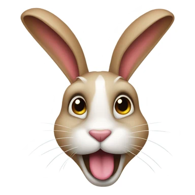 A snaggle mouth, bunny, rabbit sticker