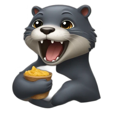 Dabi avec une loutre sticker