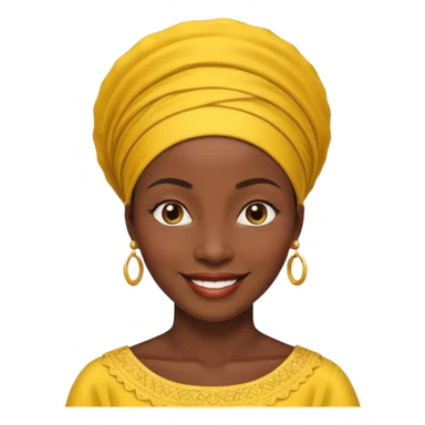 AFRICAN mother wearing gele, smiling sticker