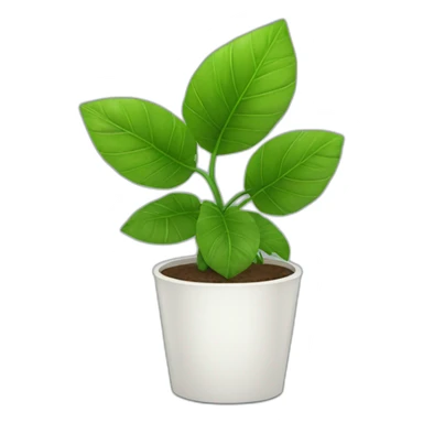 home plant with big leaves sticker