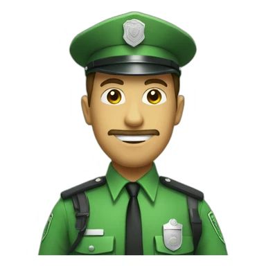 green policeman sticker