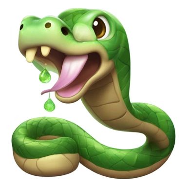 Snake blowing kiss sticker