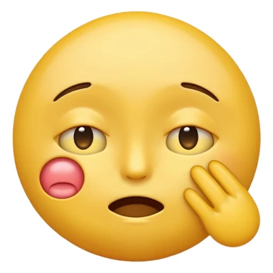embarrased yellow emoji sqeezing eyes shut sticker