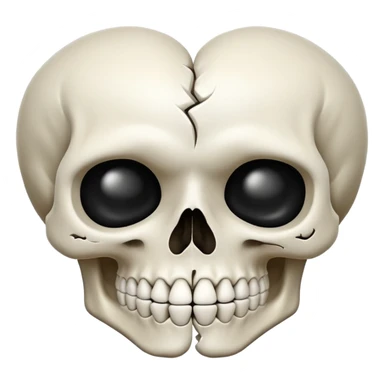 Skull giving a kiss sticker