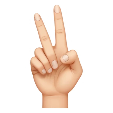 a hand with 2 middle fingers are up sticker