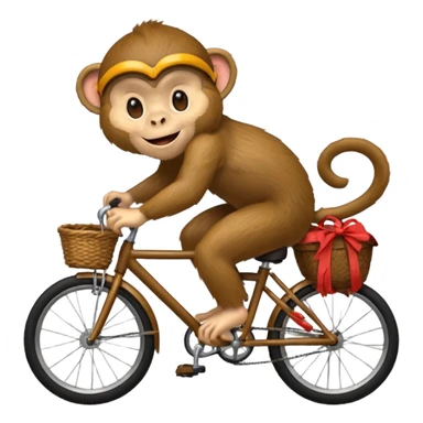 monkey riding a bicycle sticker
