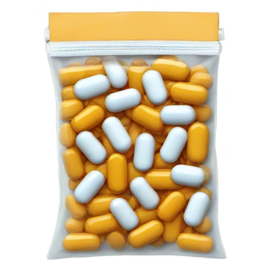 Pills in a small zip bag sticker